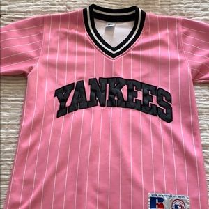 Pink Yankees jersey